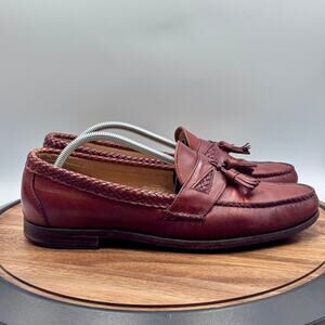 ALLEN EDMONDS Maxfield Brown Leather Tassel 12B Men's Dress Shoes Loafers